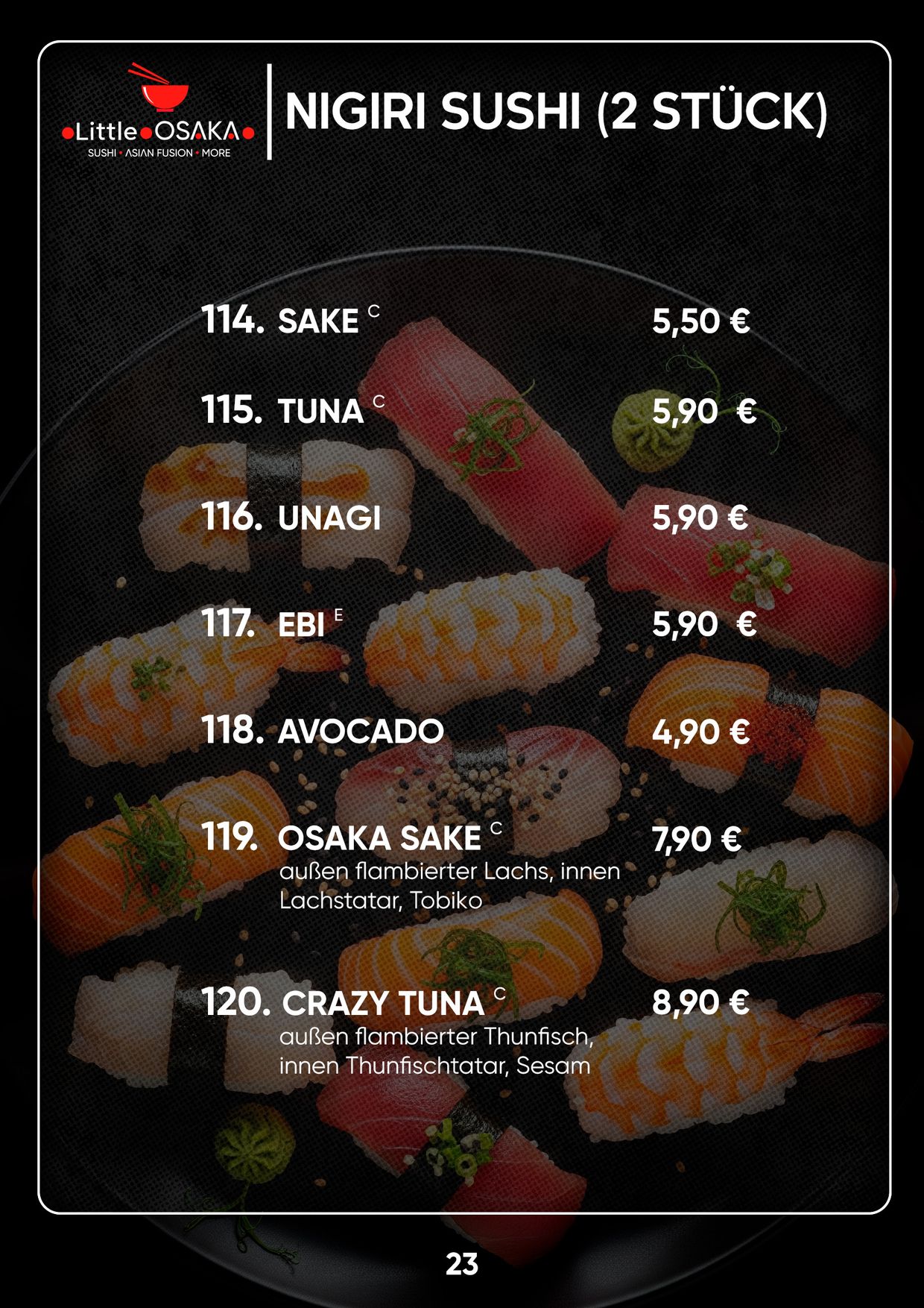 Menu catalogue 24